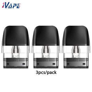 Cartucho de cápsula de repuesto GeekVape Q Capacidad de 2 ml Diseño de llenado superior 0.6ohm 0.8ohm 1.2ohm Ajuste disponible para Geekvape Sonder / Wenax Q Kit 3 piezas / paquete