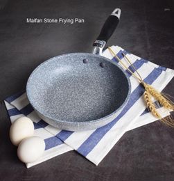 Geetest Marble Stone Freying antiadhésive avec une manèse de bakélite résistante à la chaleur Induction d'œufs SACKETDISHWASHER SAFE9424819