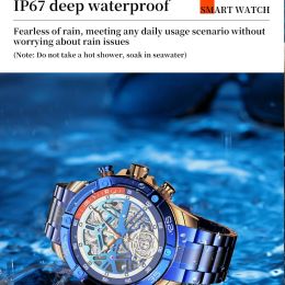 Gejian New Smart Watch Voice Assistant Bluetooth Call IP67 Outdoor Sports Waterdichte Men's Smart Watch Geschikt voor Android iOS