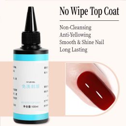 Gel 100 ml Super Top Base Top Top Gel Rigoux de ongles Matte Top Top Coat Super Bright No Wipe Top Gel Gel Polon Rionfore Gel Nail Art