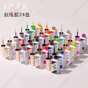 Gel 12/24/36 Couleurs Pull Line Gel Gel Polonge à ongles Gel pour la peinture de bricolage Ligne de crochet Manucure Special Nail Art Propices Brossed