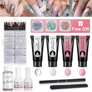 Gel 1set Nail Extension Gel Extension Kit Poly Nail Gel Kit At Home Nail Salon