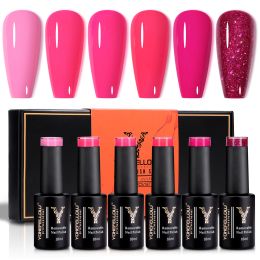 Gel 2024 Yokefellow 10 ml gel nagellak Semipermanent hybride vernis Rose roze kleurgel Poolse UV -nagelbenodigdheden voor professionals