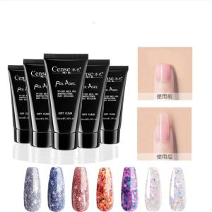 Gel 5 -pc's 30 ml snelle acryl gebouw nagelverlenging gel glitter kristal multifunctioneel ontwerp diamant strass rhinestone lijm