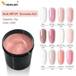 Gel # 801 Venalisa Nail Gel Polish Fabricant 1kg Clear UV Construction Gel Gel Gel for Nail Art Design Manucure Pink Couleur