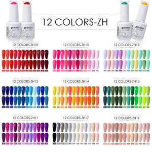 Gel arte clavo 15ml 12pcs couleurs / ensemble vernis à ongles gel gellak top coat LED Gel Varnish art art uv gel polonais tremper de design manucure