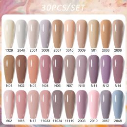 Gel arte clavo 30pcs 15ml gel nial polonaire semi-permanent UV LED Vernis de gel de nail art paille