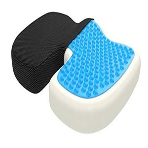 Gel Verbeterde Orthopedische Zitkussen Antislip Orthopedische Gel Memory Foam Stuitbeen Kussen Voor Stuitje Pijn Bureaustoel Autostoel 279O