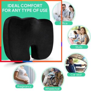 Coussin de siège amélioré en gel coussin de coccyx en mousse à mémoire de gel orthopédique antidérapant pour coccyx douleur chaise de bureau coussin de siège de voiture