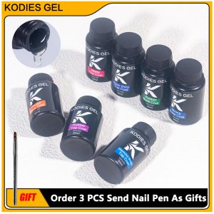 Gel Kodies Gel 30 ml sterke rubberbasis gel nagellak Semi Permanente UV Super Shine Top Coat No Wipe Repair Base Primer Manicure