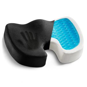 Gel Memory Foam U-vormige Zitkussen Massage Auto Bureaustoel voor Lange Zitten Stuitbeen Terug Stuitje Pijnbestrijding Pad 240223