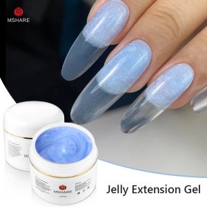 Gel mshare 50ml paillette bleu rose blanc extension gel gel crème bullider Construction ongles tremper les gels UV / LED