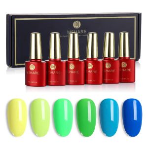 Gel mshare 6pcs base en caoutchouc de couleur gel colocing