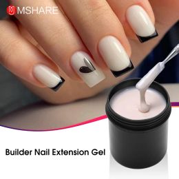 Gel MSHare Oat Milk Builder Nail Extension Gel in een fles natuurlijke naakt UV nagelconstructie Hard gel Zelfniveaus Uitlijning 142G