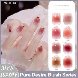 Gel Museluoge 8Color / Set Mignon Blush Series Nails de gel POLOSIE 15 ML VERANT PERMER