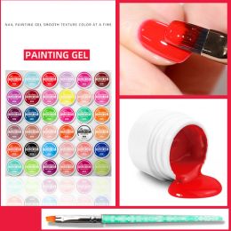 Gel nail art peinture gel set for manucure 36color uv gel hail vernis peinture gel kit for Professional Stylist fournits salon colle