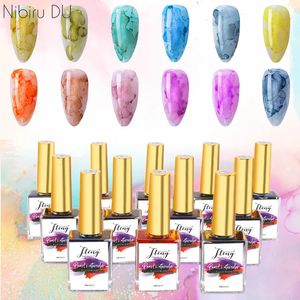 Gel nagellak aquarel bloeiende nagellak 12 kleuren inkt parelmoer sneldrogende nagelkunst voor nagelbenodigdheden voor professionals 240105