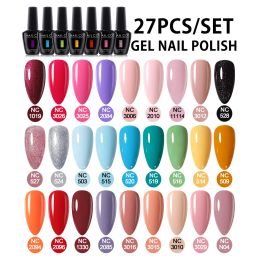 Gel Nailco 15 ml gel nagellak 27 stcs/set semi permanente vernis uv lakiery hybrydowe nagels kunst afweekt voor kleuren Vernis Manicure