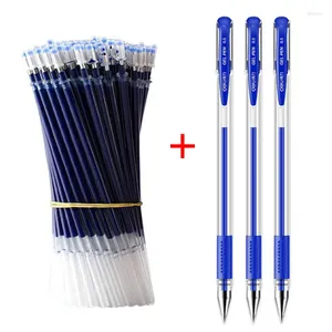 Ensemble de recharges de stylo Gel, stylo à bille à encre noire, bleue et rouge, pointe de 0.5 Mm, séchage rapide, fournitures de papeterie pour l'école et le bureau
