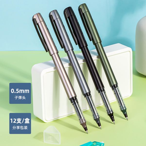 Stylos en gel 0 5 mm encre noire séchage rapide à la papinerie de bille de balle liquide à la papeterie pour la rédaction de fournitures scolaires signant 230816