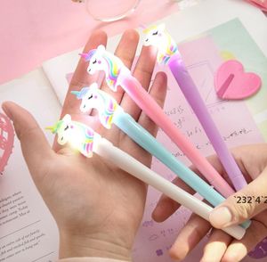 Gel Stylos 0.5mm Night Light Rainbow Belle Licorne Modélisation Creative Cartoon Coréen De Luxe Stylo Étudiant Cadeau Fournitures D'écriture LLA9183