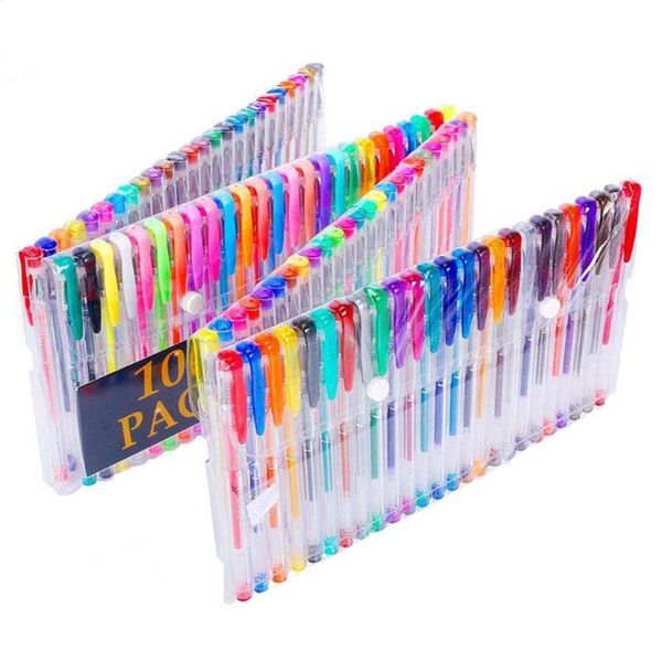 Stylos à gel 100 couleurs, ensemble de stylos, parfait pour les livres de coloriage pour adultes, dessin et écriture, marqueurs artistiques