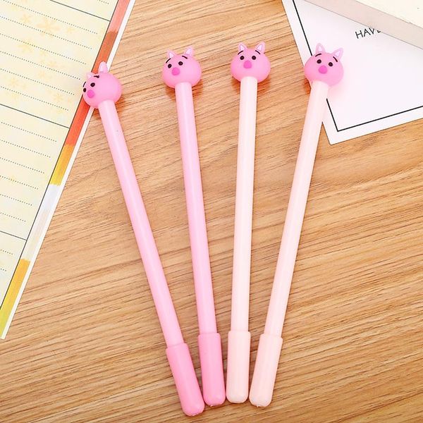 Stylos gel 100 pièces mignon Silicone chien de compagnie stylo neutre dessin animé créatif apprentissage papeterie eau bureau Signature Kawaii fournitures scolaires