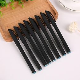 Stylos à gel 10 pièces/lot stylo en plastique 0.5mm encre noire Escolar Papelaria matériel de bureau fournitures scolaires cadeau commercial à base d'eau