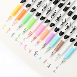 Stylos Gel 12 Pcs Mignon Diamant Stylo Vache Couleurs 0.5mm Papeterie Papelaria Matériel Fournitures Scolaires