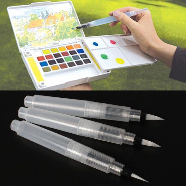 Stylos en gel 1pc créatif rechargeable à l'eau du pinceau à encre pour la calligraphie couleur illustration de la papeterie de bureau