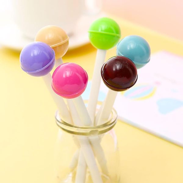 Gel stylos 1pcs kawaii lollipop bonbon stylo mignon de papeterie d'école de bureau accessoires de bureau