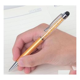  Bolígrafos de gel 1 Unids Rhinestone Cristal Bolígrafo Moda Creativo Stylus Touch Para Escribir Papelería Oficina Escuela Bolígrafo Inventario Wh Dhqrd