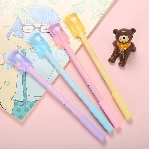 Stylos gel 32 pièces stylo à bonbons créatif dessin animé petit papeterie d'apprentissage frais mignon signe d'eau fournitures de bureau scolaire en gros
