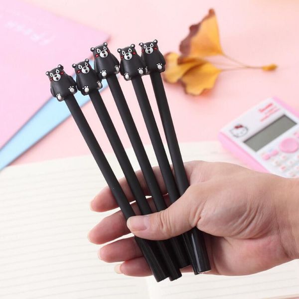 Stylos gel 4 pièces papeterie coréenne de Lytwtw Kawaii mignon ours stylo poignées créatif plié fournitures scolaires bureau cadeau de noël