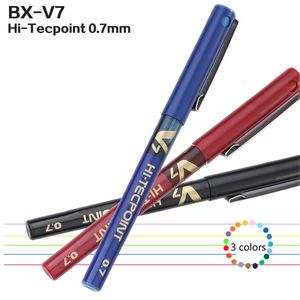 Bolígrafos de gel 6 12 piezas PILOT BX V7 Juego de bolígrafos 0 7 mm Negro Azul Rojo Tinta suave Escritura Bola Lapices Útiles escolares Estudio Papelería 230713