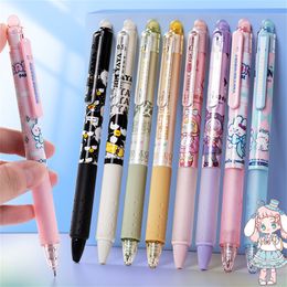 Gel Pennen 6 Sets Van Leuke Cartoon Uitwisbare Pen Blauwe Inkt St Tip Push Ball Schoolbenodigdheden Kantoorbenodigdheden 230807