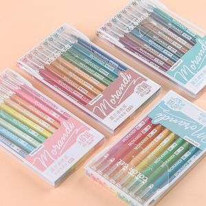 Stylos gel 9pcs Morandi gris stylo ensemble multi couleur marque rétro marqueur doublure 0.5mm stylo à bille pour journal école art papeterie fournituresgel