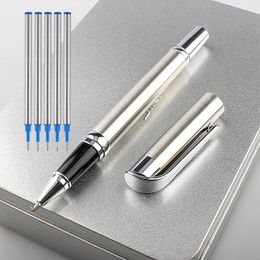 Stylos Gel Design Classique En Métal Roller Stylo À Bille De Luxe Hommes D'affaires Écriture Acheter 1 Envoyer Cadeau 5 Pcs RefillGel