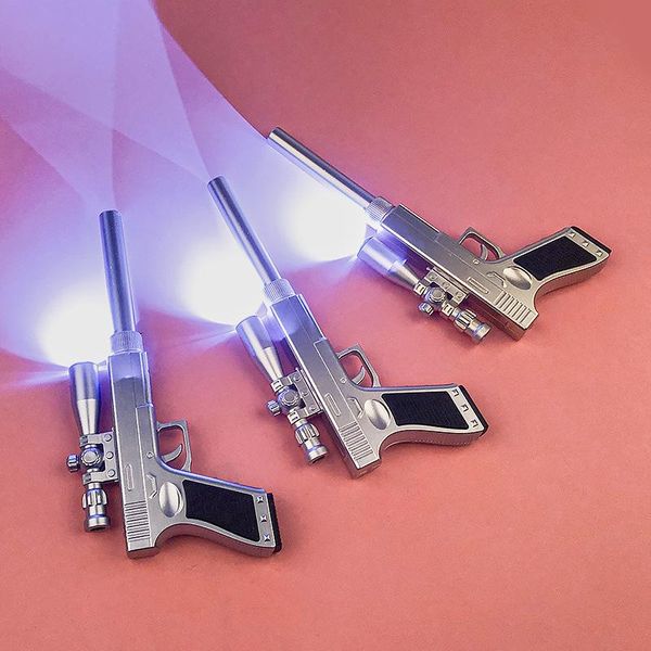 Bolígrafos de Gel, bolígrafo creativo para pistola, tinta negra de 0,5mm con luz LED, regalo para estudiantes de oficina, juguete divertido para escribir, papelería con forma de francotirador