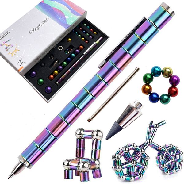 Gel Pens Creative Magnetic Pen multifuncional Magnet Fidget Pen para niños Regalos para adultos Oficina de escuelas Escritura 230721