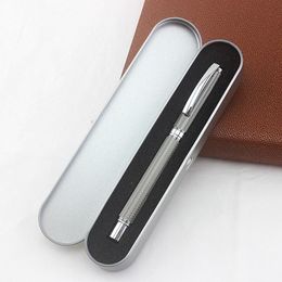 Gel Pennen Hoge kwaliteit Schrijven Rollerball Pen met metalen grijze en zilveren clip Klassieke kantoorbenodigdheden Canetas Luxe briefpapier
