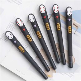 Gelpennen Japan Spirited Away geen gezicht man pen schattig mm zwarte inkt neutrale promotie -stationery cadeau school schrijfbenodigdheden drop deli dh0uk