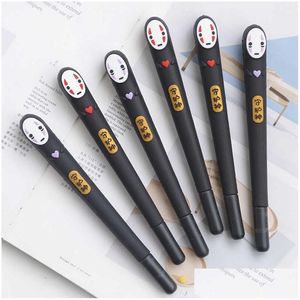 Stylos Gel Japon Spirited Away No Face Homme Stylo Mignon Mm Encre Noire Neutre Promotionnel Papeterie Cadeau École Fournitures D'écriture Drop Deli Dh732