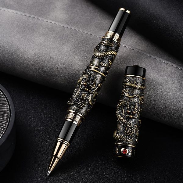 Stylos Gel JINHAO luxe stylo à bille roulante Dragon métal stylo à bille bureau d'affaires cadeau pour écrire papeterie fournitures scolaires