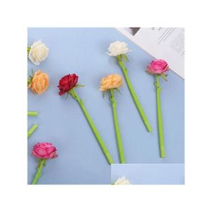 Bolígrafos de gel Kawaii Rose Flower Pen Office School Supplies Papelería Creative Sweet Pretty Lovely Soft Gc2098 Drop Delivery Business In Dh0Kr