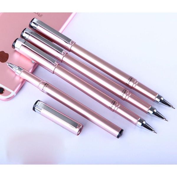 Stylos Gel Couleur Métal Business Signature Pen Vector Roller Ball 0.5mm Noir Pointe Moyenne Pleine