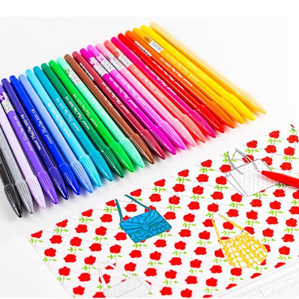 Stylos gel Monami Plus Pen 3000 Compte à main à base d'eau Crochet Ligne Fibre Écriture/Graffiti/Notes Canetas Papeterie