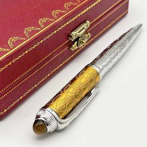 Gel pennen MSS Roadster de ct luxe bruin gesneden decoratief patroon vat ballpoint schrijven glad klassiek kantoor schoolterrein 221118