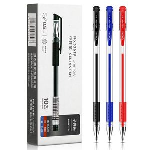 Stylos à gel rétractable bleu noir rouge couleur écriture lisse stylo à encre 0.5mm pour fournitures de bureau papeterie