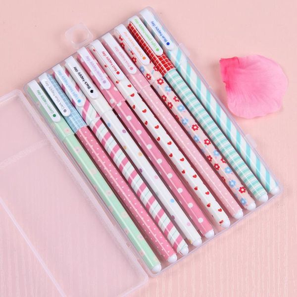 Stylos Gel Corée du Sud Papeterie Mignon Créatif Petit Frais Belle Couleur Stylo 10 Couleurs Ensemble Dix Coréen Étudiant Fournitures Fille